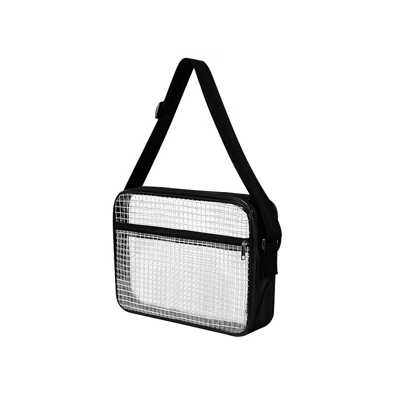Mulang Anti-Static Dust-Free Cleanroom PVC Transparent Grid Tool Bag Shoulder Bag 17-inch [40*30*8cm] PVC Shoulder Strap