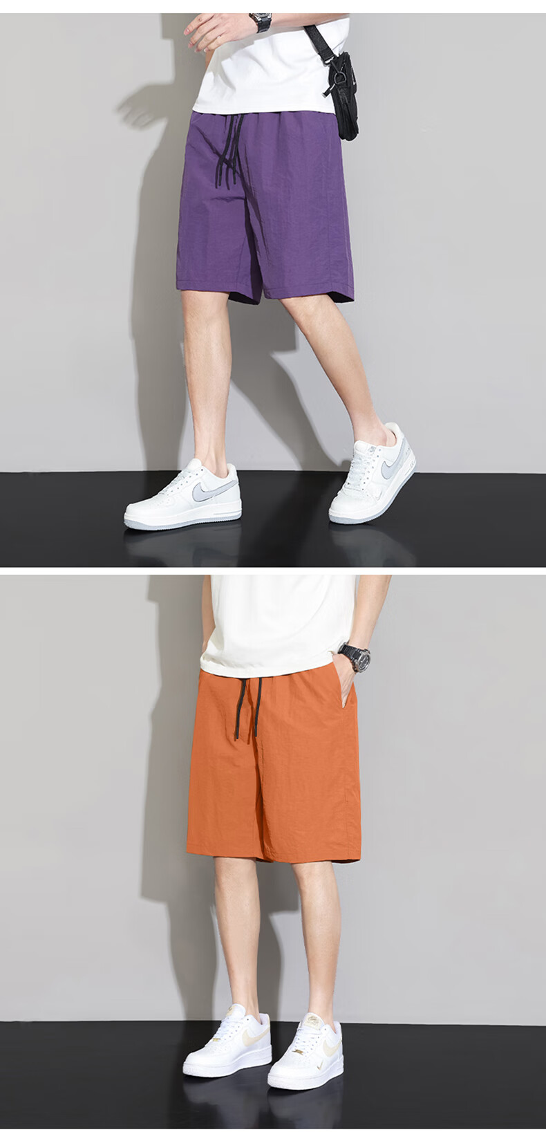 Jeanswest Men's Shorts, Summer Lightweight Loose-Fitting Cool Casual Five-Point Pants, Trendy Youth Sports Quick-Dry Straight Beach Shorts for Me 6