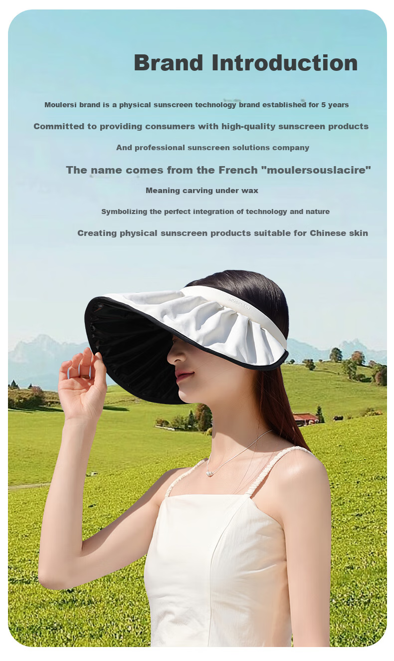 MOERCIAN Sun Protection Hat for Women, Wide Brim Outdoor Hat, Foldable Visor Sunhat for Summer UV Protectio 19