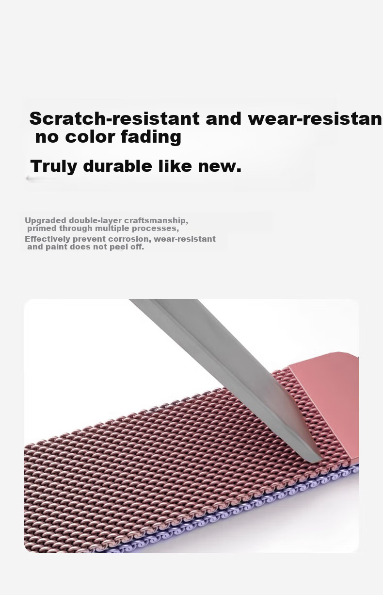 Mashi Compatible with Apple Watch Band for Women, Stainless Steel Milanese Loop Magnetic Strap for Ultra 4/3/iWatch S12/11/10/9/8/7/SE Breathable Wristband 7