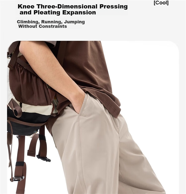 CAMEL Outdoor Quick-Dry Paratrooper Pants Straight-Leg Cargo Pants Quick-Dry Trousers A15BA49038 Phantom Black, Men's XXL 7