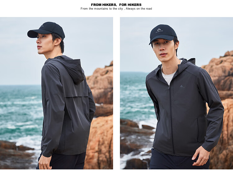 Pioneer Camp Ice Vein Sun Protection Jacket for Men, Summer Outdoor Cool-Feeling Breathable Hooded Long-Sleeve UV-Resistant Fishing Sports Sun Protection Thin Coat 12