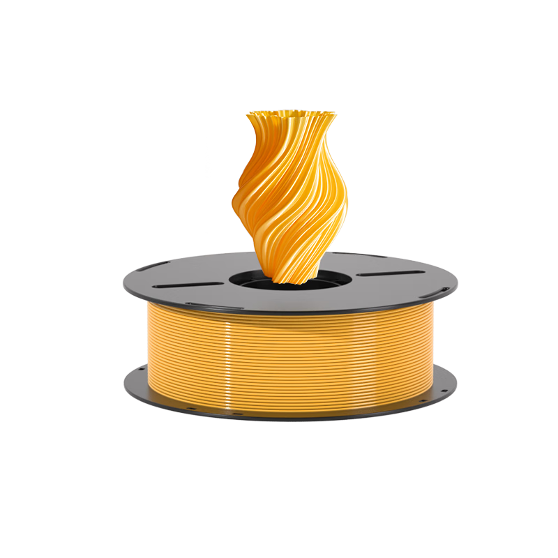 INNCLOUD 3D Printing Filament Silk PLA Suitable for Tuozhu/Chuangxiang Sanwei/Aileku/Zongwei Lifang/Jiguang Erwa DIY Printer Filament, Golden Color, 1kg