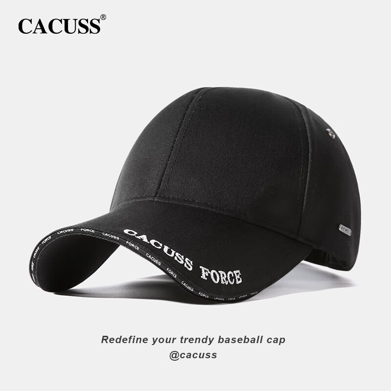 CACUSS Baseball Cap for Men, All Seasons, Large Head Circumference, Face-Slimming, Hard Brim, Sun Visor, UV Protection, Outdoor Versatile Hat
