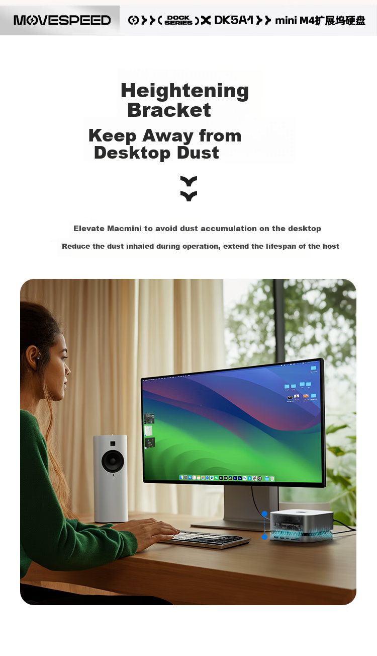 MOVE SPEED 2TB Portable Solid State Drive (PSSD), Compatible with Macmini M4 Expansion Dock Hard Drive, SSD Portable Hard Drive, Expansion Dock, Openclaw Dragon Robot 9