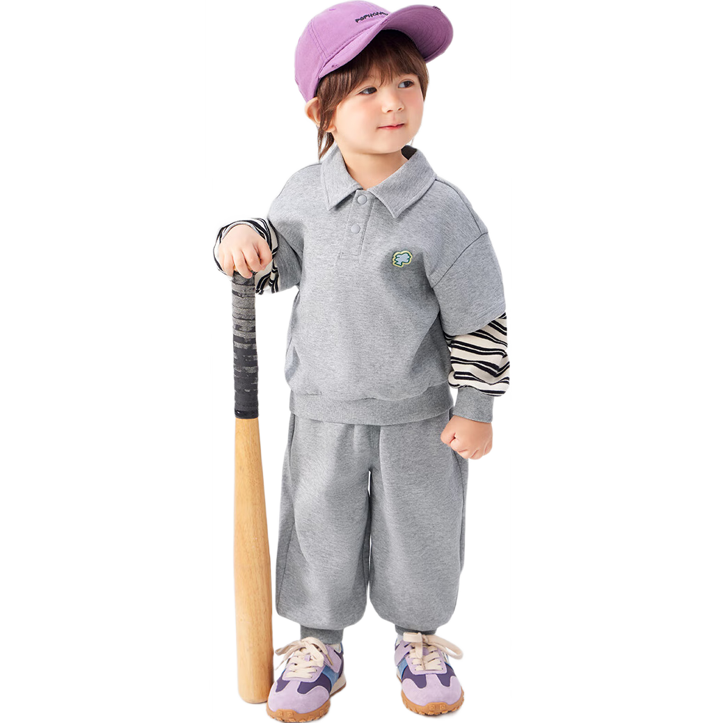 Ciciibear 2025 Spring New Baby Boys' Sports Sweatshirt Children's Stylish Top Set