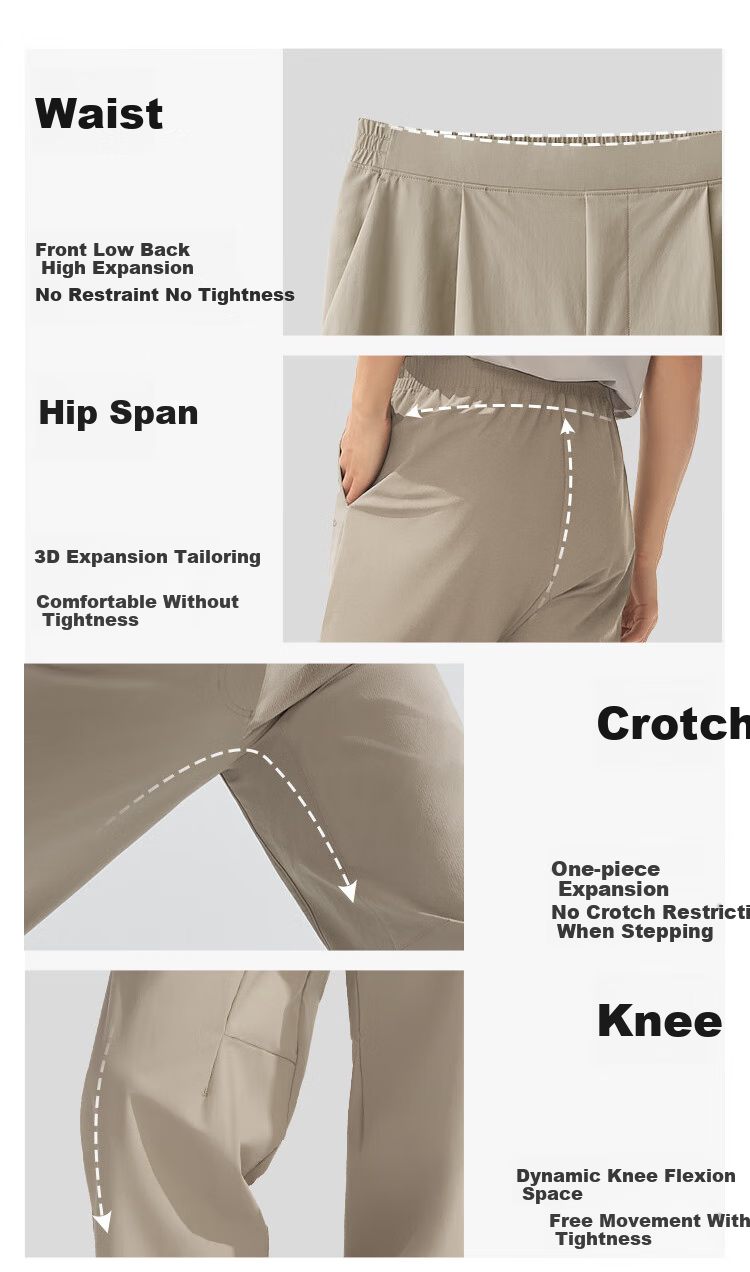 Beneunder Men's Pants, Sports Casual Trousers, Summer Cool-Feeling Straight-Leg Pants, High-Elasticity Breathable CC926 5
