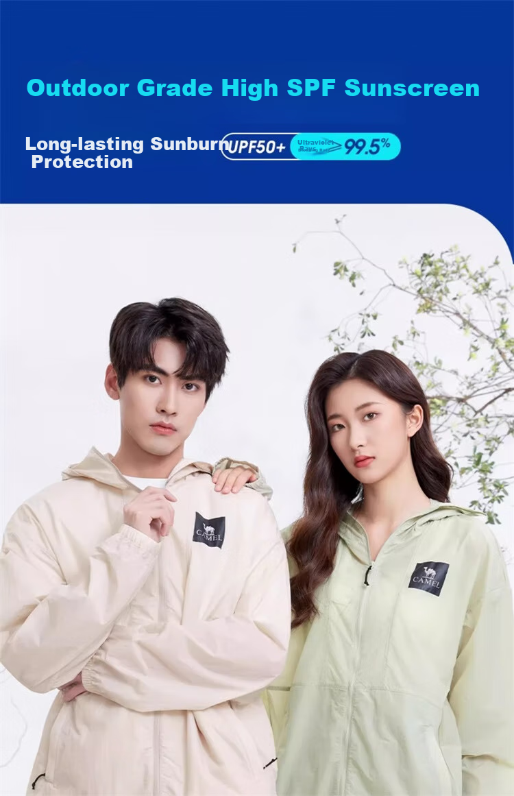 CAMEL Outdoor Sun Protection Clothing, Spring And Summer UV-Resistant Breathable Skin Coat, 8125 Phantom Black, Men's And Women's Style S 6