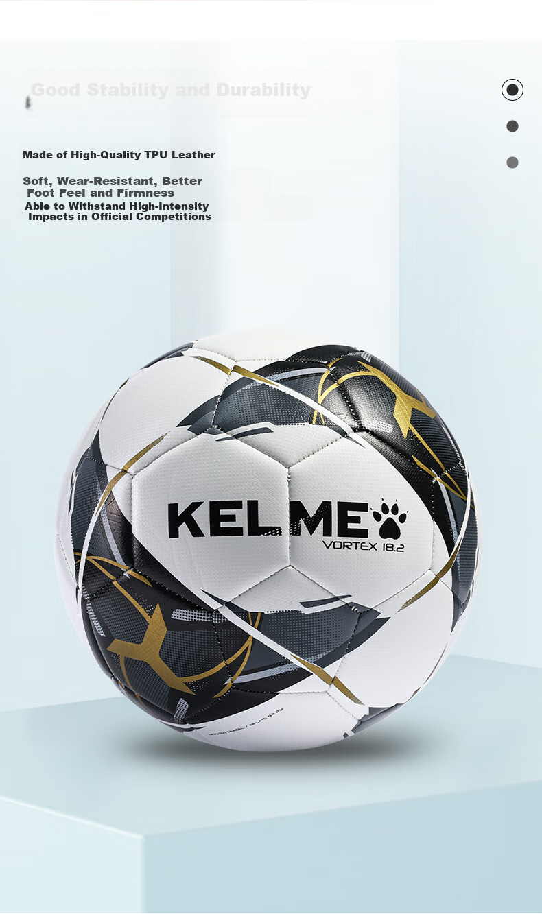 KELME Machine-Stitched Soccer Ball, Size 4 And 5, for Adults And Children, Standard for Middle School Entrance Exams, Competition And Training, Specialized Ball for Students, White And Red Size 4 2