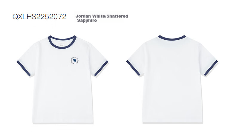 QIAODAN Casual Short-Sleeve T-Shirt for Women, Summer Trendy Pure Cotton Loose Versatile Round Neck Short Tee 12