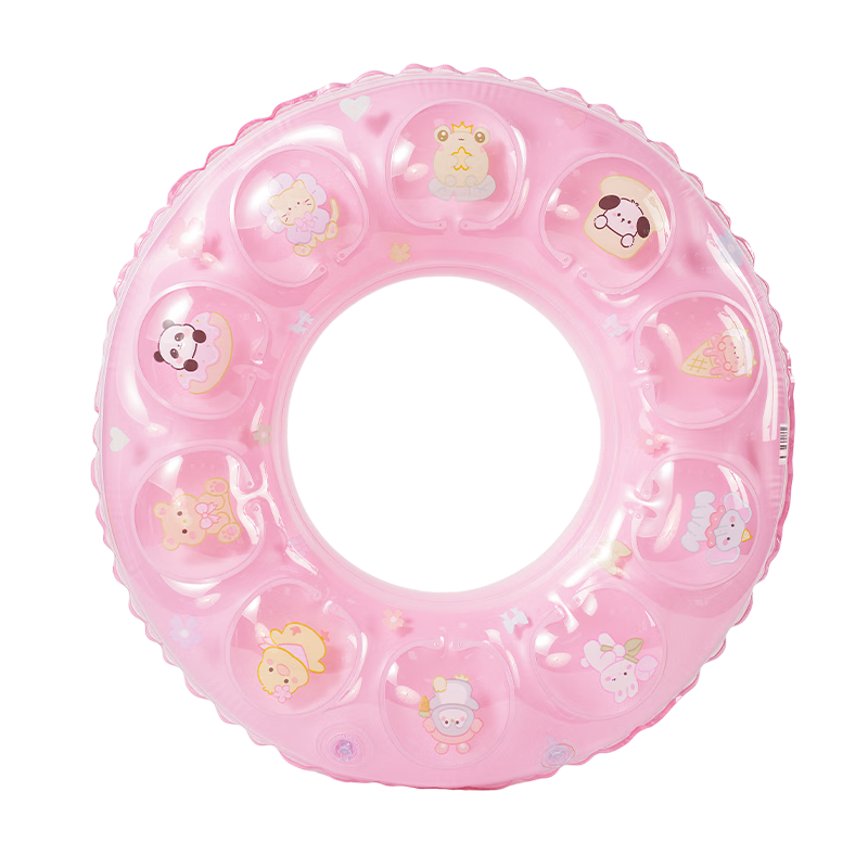 361° Children's Swim Ring, Boys And Girls Anti-Rollover, Beginner's Baby Cute Underarm Inflatable Life Buoy - Peach Blossom Pink