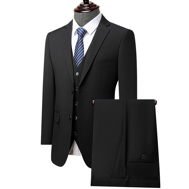 Hodo Men's Slim Fit Business Suit Set Groom Wedding Tuxedo Formal Attire