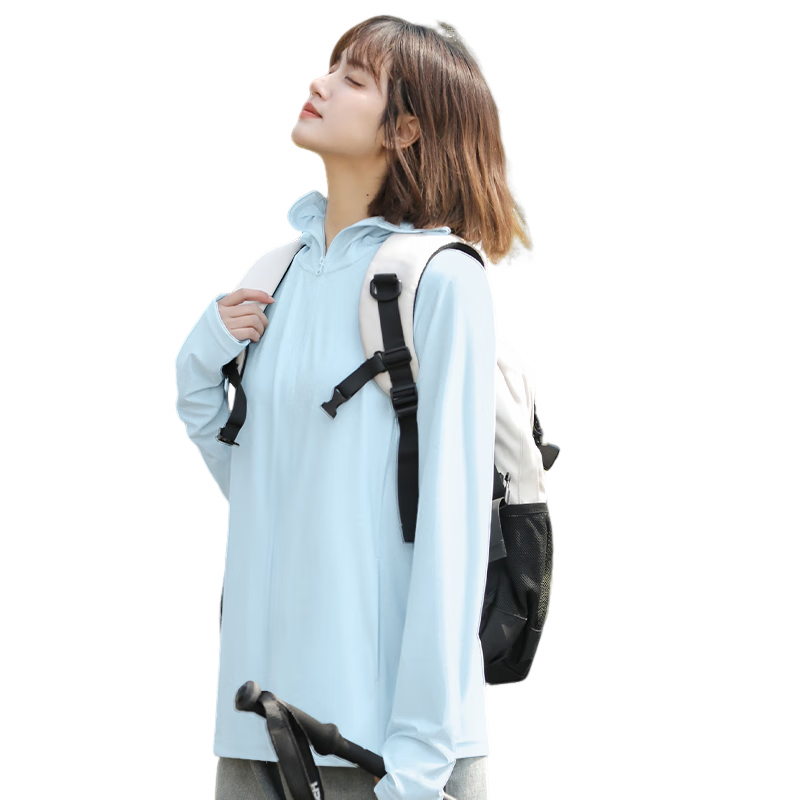 Warrior Women's Ice Silk Sunscreen Jacket Summer 2026 New Quick-Dry Cooling Large Brim Hooded Coat Stylish Sun Protection Shirt