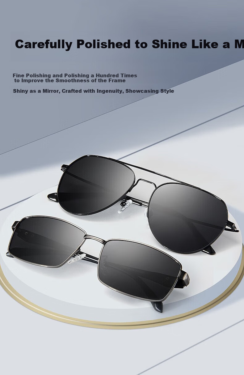 Chuangguo 2026 New Polarized Sunglasses for Men, UV Protection, Anti-Glare, Driving Glasses for Nearsightedness, High-Definition Sunglasses 14