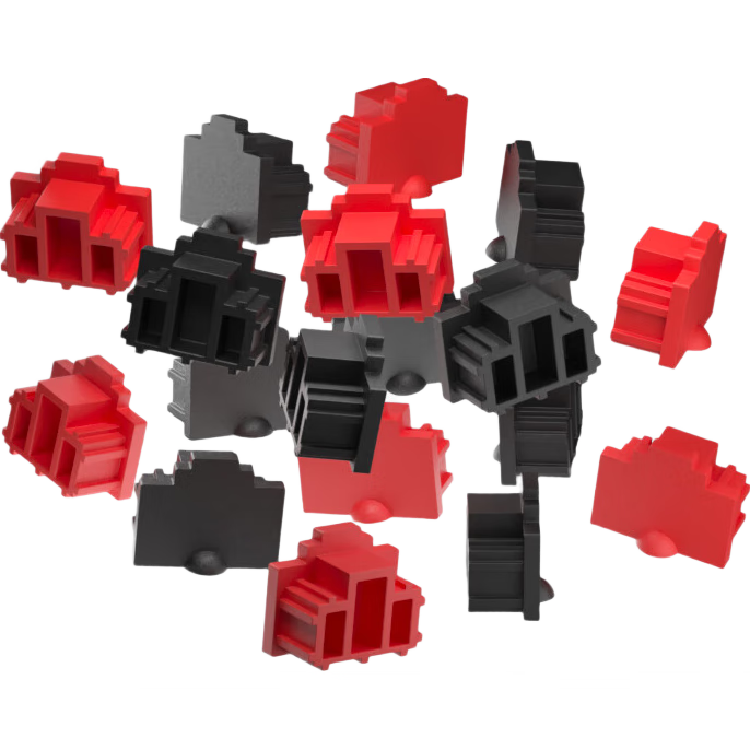 KELEPU RJ45 Ethernet Port Dust Plug Computer Switch RJ45 Network Cable Port Cap (10 Pack) Black
