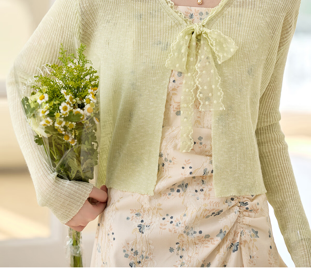 Pincai Women's Summer Ice Silk Lace Tie Cardigan Thin Shawl Air Conditioning Shirt P52Z070 47