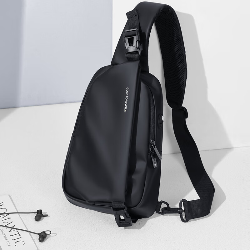 GOLF Chest Bag, Men's Crossbody Bag, Large Capacity Shoulder Bag, IPad Phone Pouch, Water-Resistant, Casual Sports Cycling Small Backpack