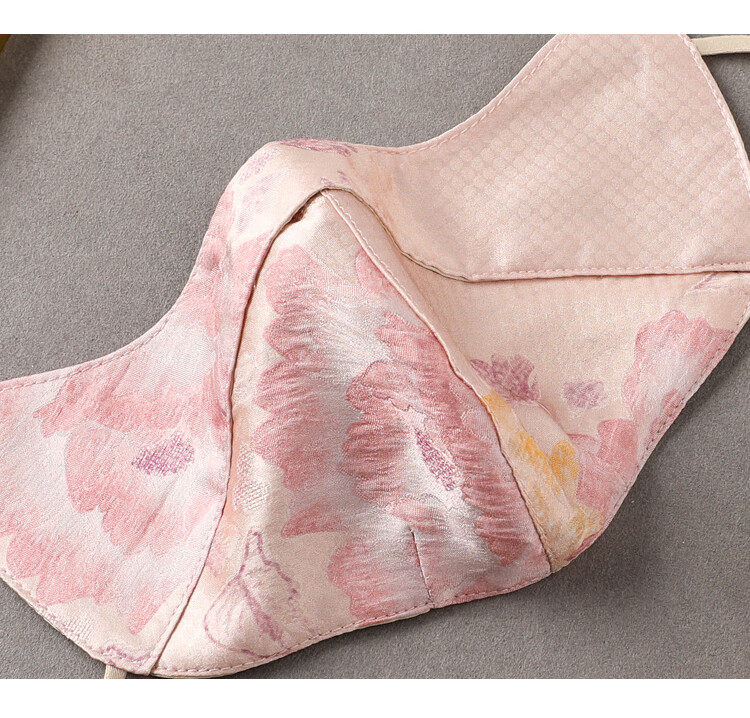 Shanghai Story Intangible Cultural Heritage Song Brocade Pattern Sunscreen Mask for Women Spring Summer UV Protection 100% Mulberry Silk Sunshade Mask Lilac Purple 11