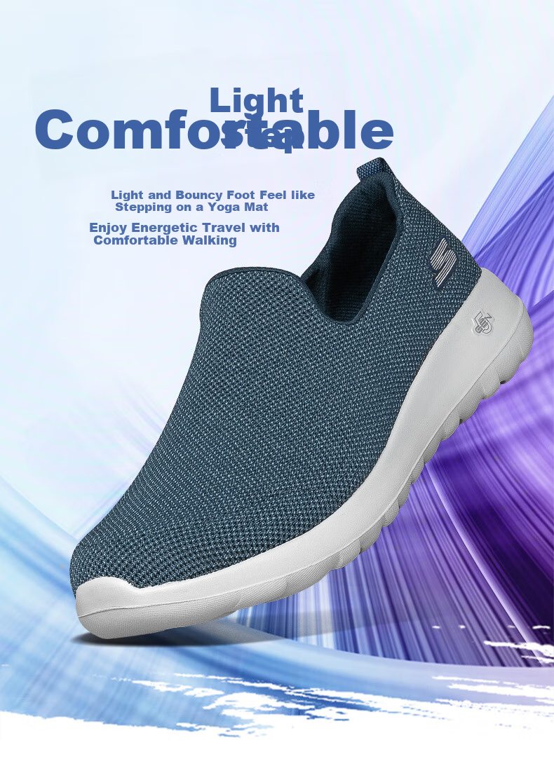 Skechers Men's Slip-On Casual Shoes, Autumn Season, Soft-Soled Shock-Absorbing Versatile Athletic Shoes for Men, Model 54609 1