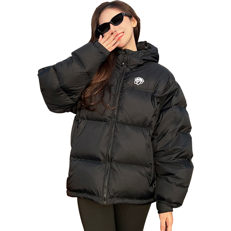 CAMEL Men's down Jacket, Unisex Winter New Style Couple Hooded Puffer Coat, Thickened Warm Outerwear