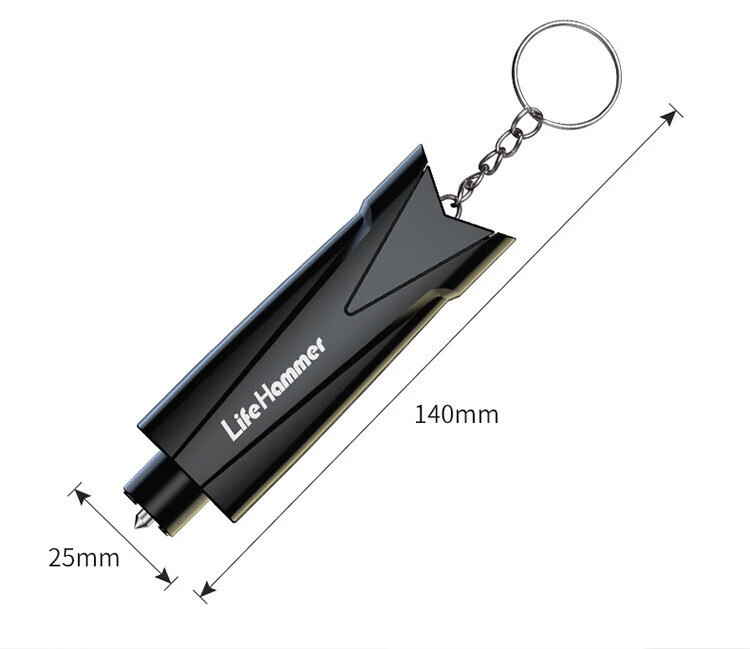 Aolin Car Escape Safety Hammer Glass Breaker Multi-Function Rescue Hammer Vehicle Window Breaker Hongyun Yellow 12