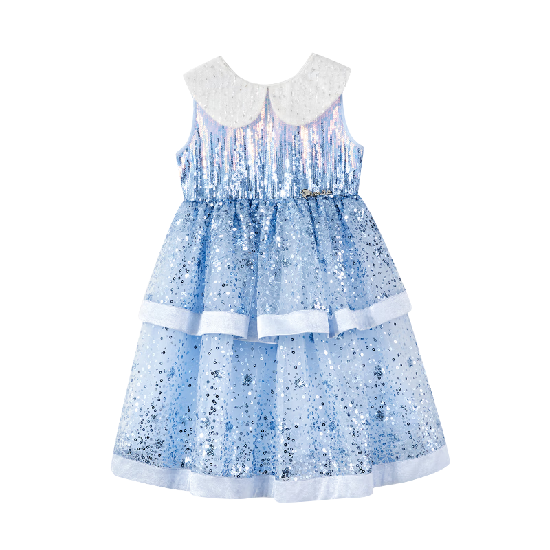 Disney Elsa Princess Dress New Summer 2026 Style Loliita Children's Clothing for Girls