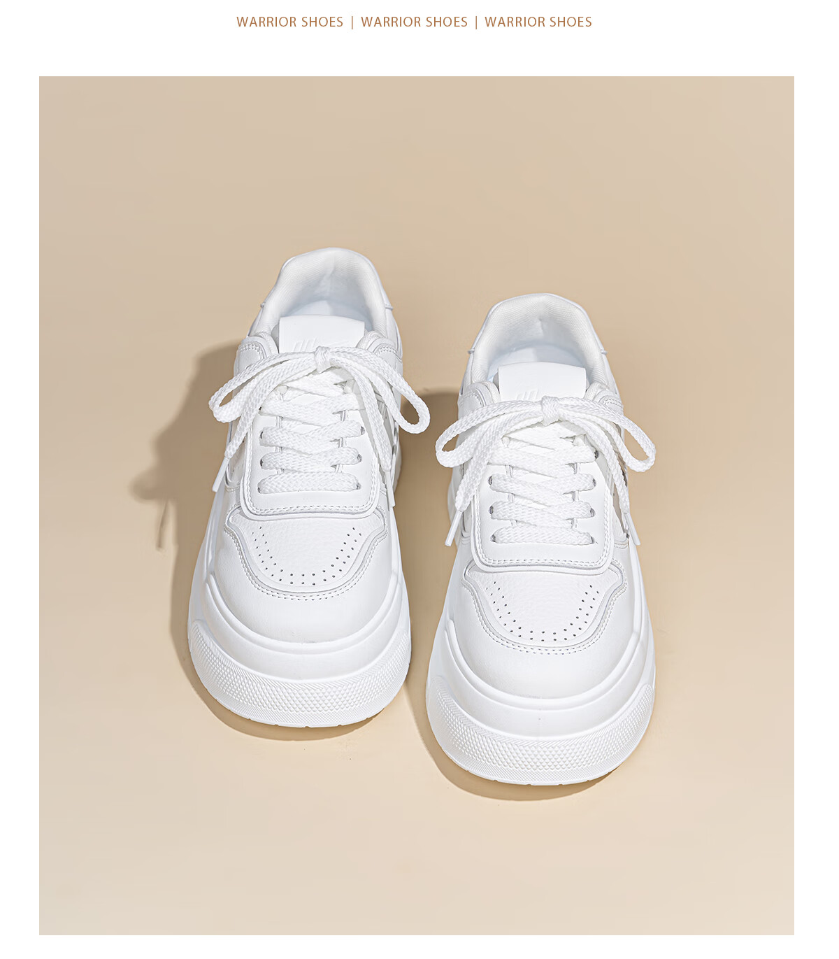 Warrior Women's Mesh Breathable White Sneakers Thick Sole Height Increasing Comfortable Casual Shoes White Mesh Size 34 18