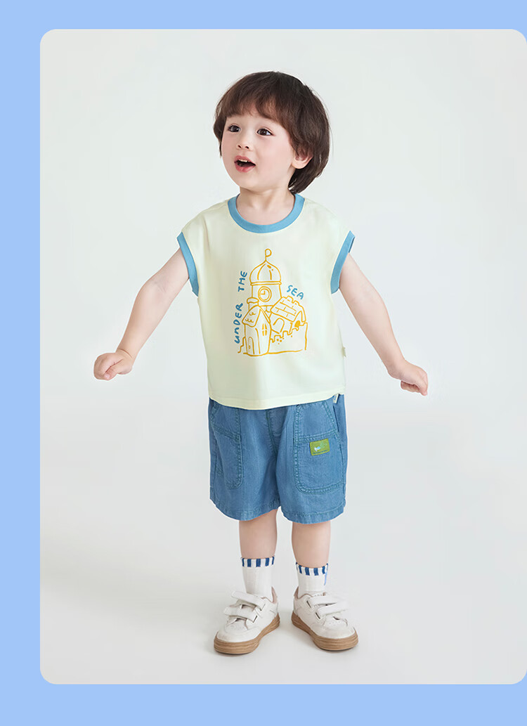 Ciciibear Kids Vest Boys Sleeveless T-Shirt Summer Cool Baby Base Shirt Thin Summer Style 18