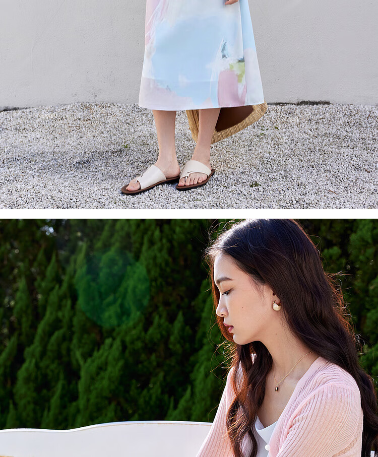 Shangdubila Casual Vacation Style Knitted Cardigan Women Spring V-Neck Slim Thin Shirt Ballet Pink One Size 2
