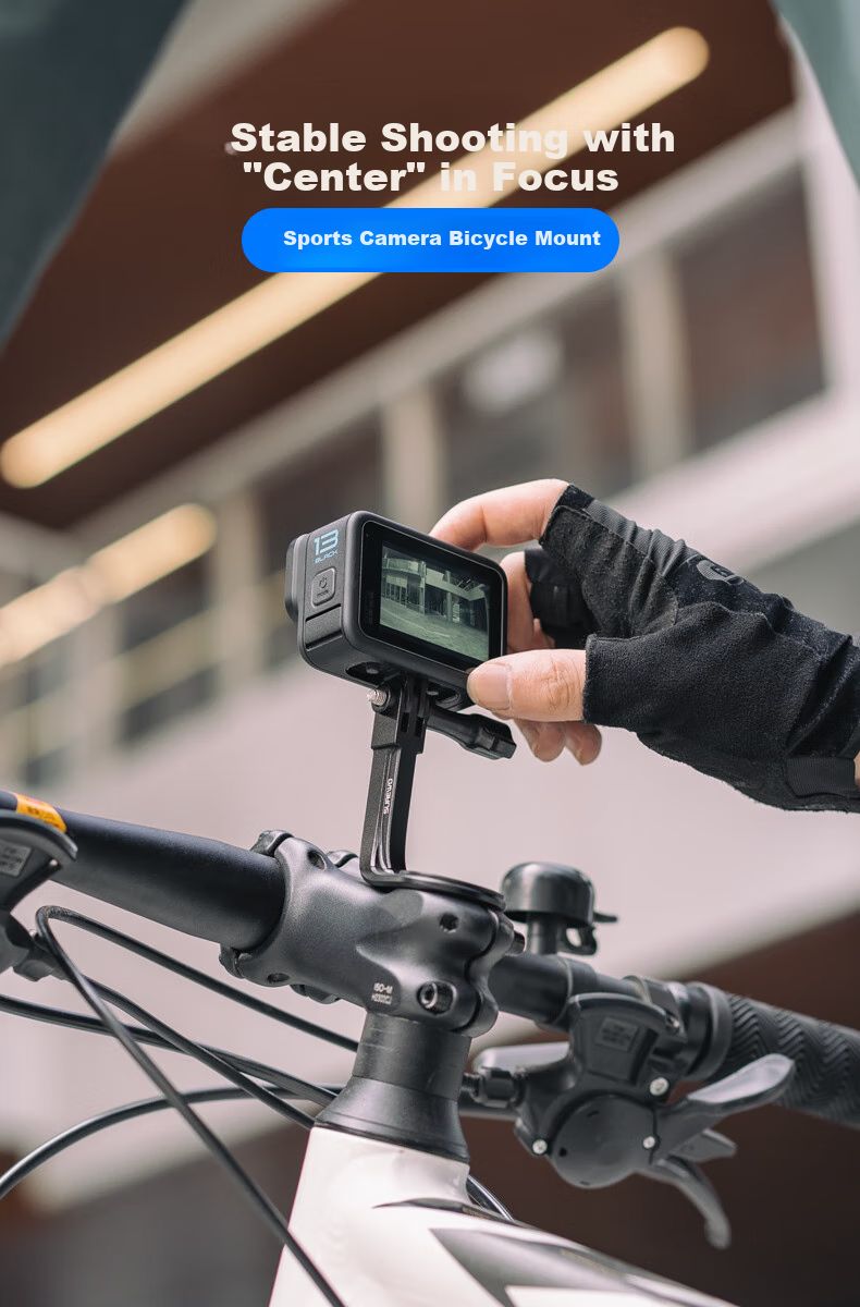 SUREWO Action Camera Bicycle Bowl Mount with Handle, Center Stand, Compatible with GoPro 13, DJI Action 5 Pro/6/4, Bicycle Mount Base, Nano Shooting Accessory 1