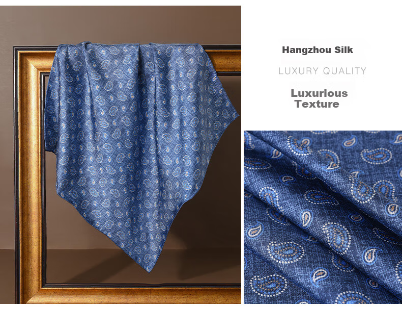 Hangsilu Silk Scarf for Men, Business Casual Necktie, Birthday Gift for Retired Boyfriend Or Father, High-End Practical Present 8
