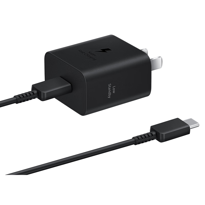 SAMSUNG 25W Original Charger Set, GaN Super Fast Charging, Accelerated Charging Type-C Compatible with S23/S24/S25 And S26 Series Phones And Tablets, Black