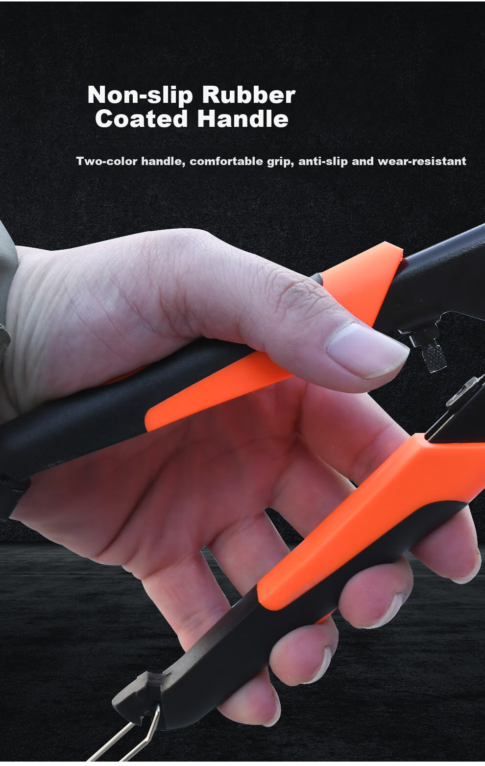 QL Wire Cutter, Industrial-Grade Chrome Vanadium Steel Rebar Shears, Wire Cutters, Labor-Saving Heavy-Duty Scissors, 8 Inches 8