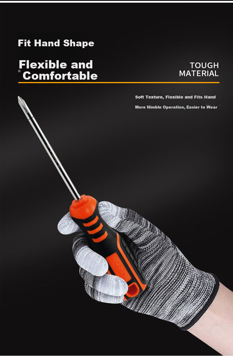 Maozheng Dipped Work Gloves, 10 Pairs, Carbon Fiber Coated Finger Anti-Static Non-Slip Lightweight Breathable for Work, Thin Style 9# 6