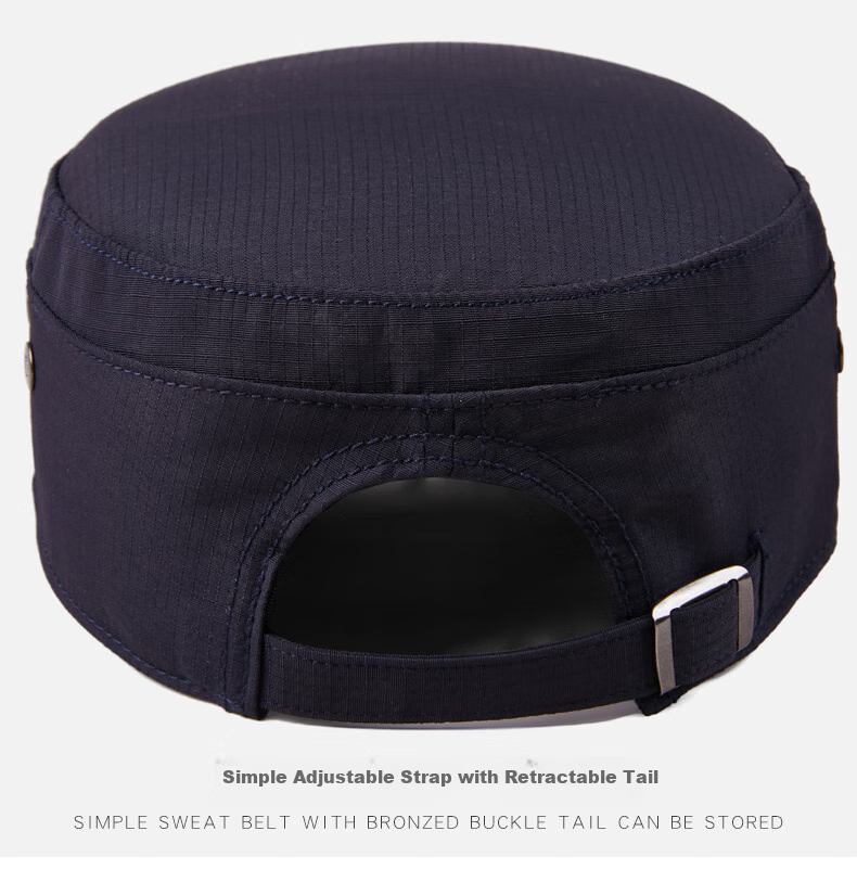 Denssyne Spring And Autumn Short Brim Quick-Dry Flat Top Hat for Middle-Aged And Elderly, Outdoor Casual Sun Protection Baseball Cap, All-Season Dad Hat 12