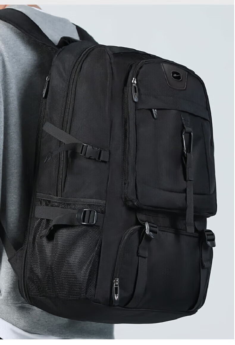 Huili Backpack for Men, Extra Large Capacity Travel Bag, Casual Outdoor Self-Driving Business Trip Luggage Hiking Bag, Student Schoolbag 18
