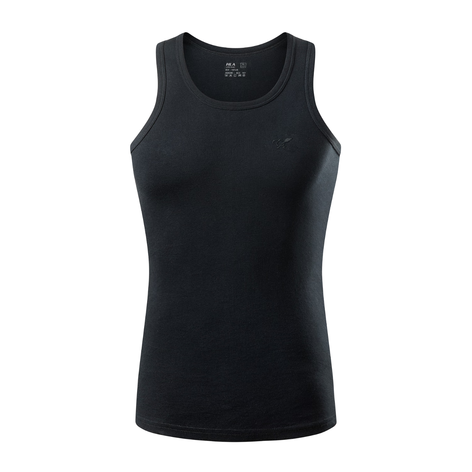 HLA Men’s Cotton Sleeveless Vest, Breathable Basic Thin Undershirt, 2-Pack