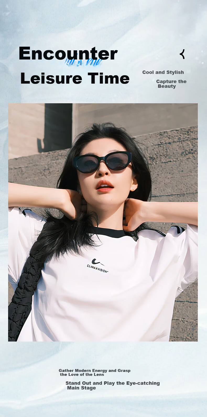 CAPONI Cat Eye Sunglasses for Women, Polarized, Suitable for Nearsighted Drivers, UV Protection, Sun Protection, Small Frame, Retro Style, Slimming And Fashionable 4