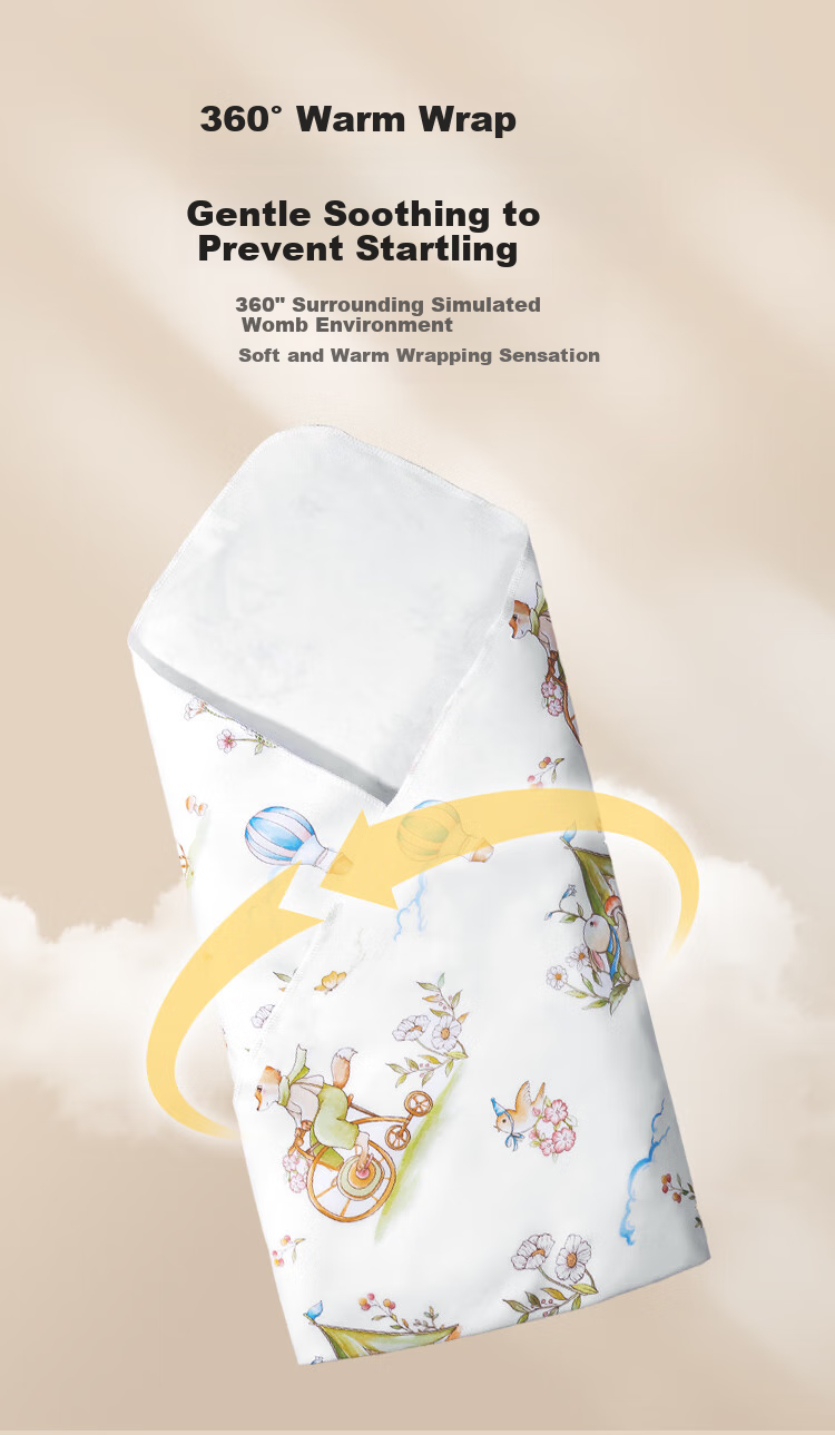 Aibaoshi Baby Swaddle, Pure Cotton, Newborn Hospital Wrap, Anti-Startle Blanket, Miitu Private Language, S866 5