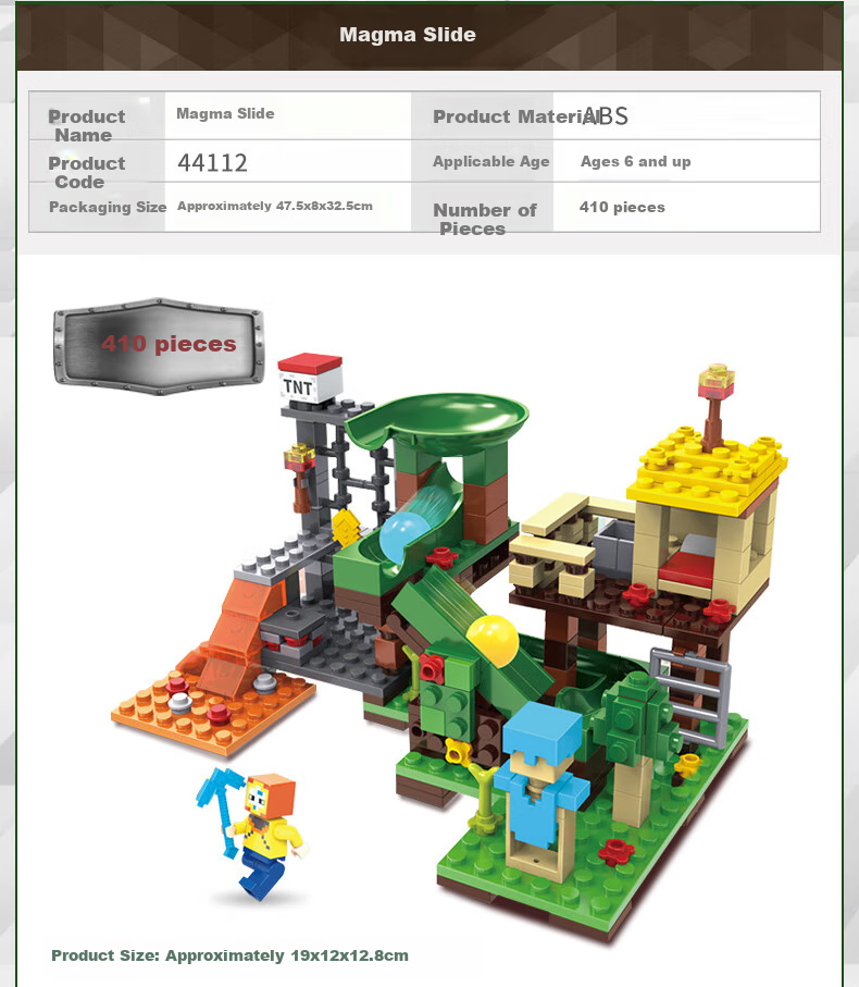 Quweitongnian My World Building Block Toy Miniature World Boy's Assembly Model Boy's And Girl's Christmas Gift 13