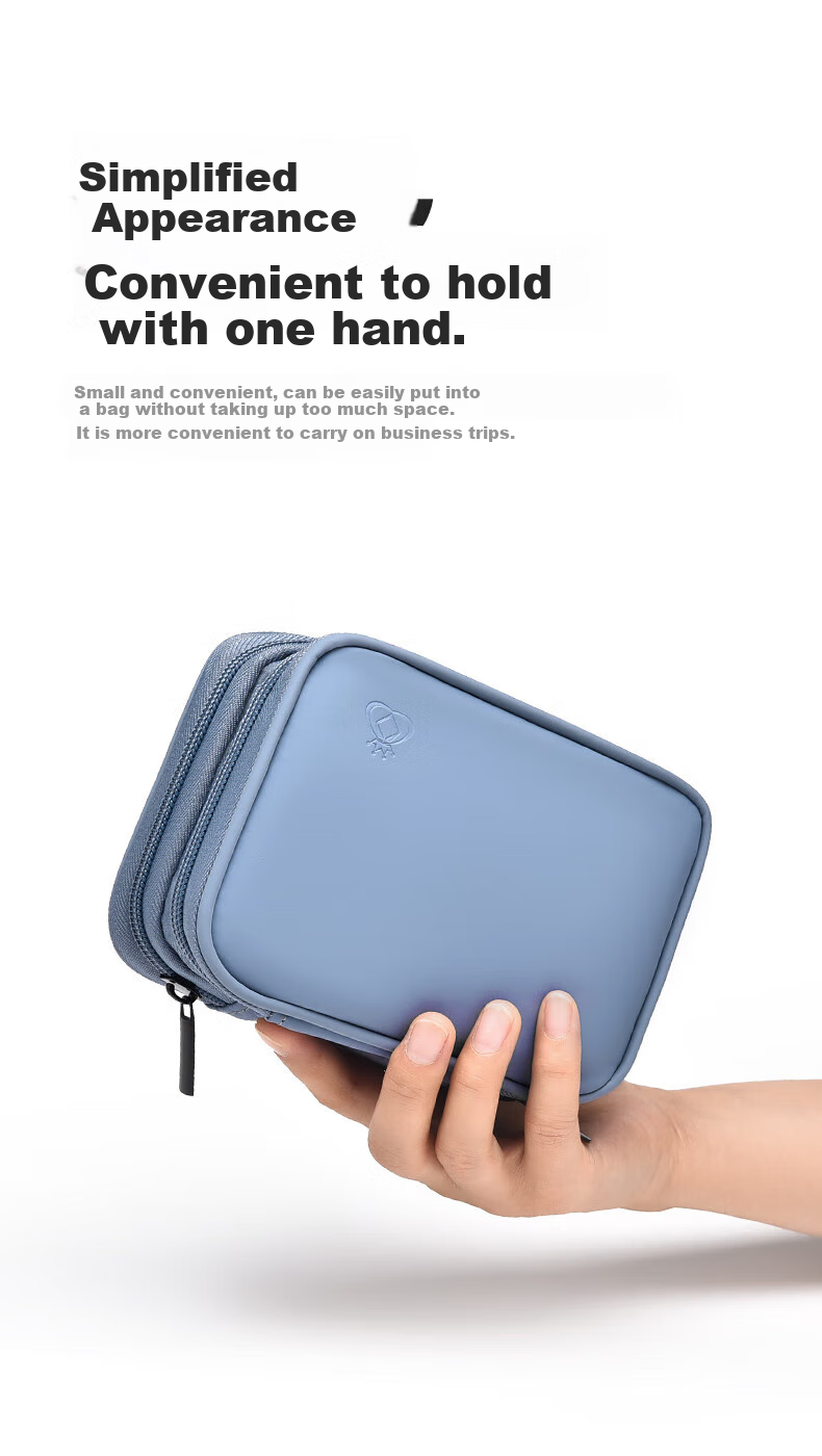 Milooky Portable Hard Drive Power Bank Storage Bag, Travel Carrying Case for Earphones, Charger, Data Cables, Protective Cover, And Digital Accessories 6