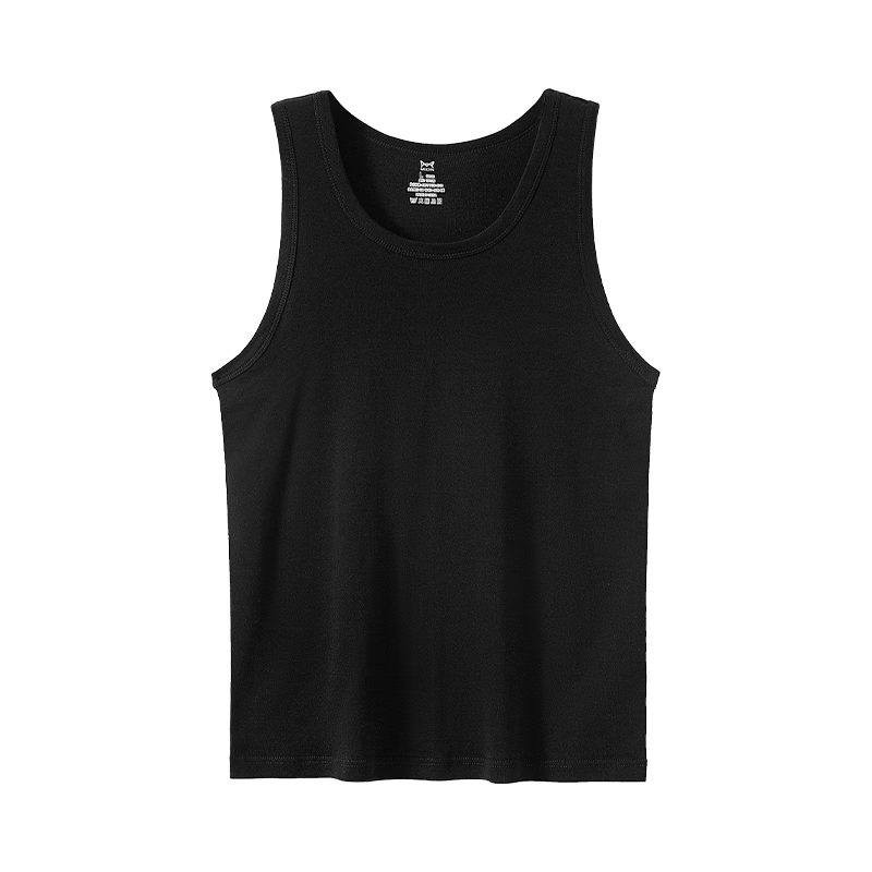 MiiOW White Pure Cotton Tank Top for Men, Summer Lightweight Undershirt, Large Size Loose Sleeveless Athletic Undershirt