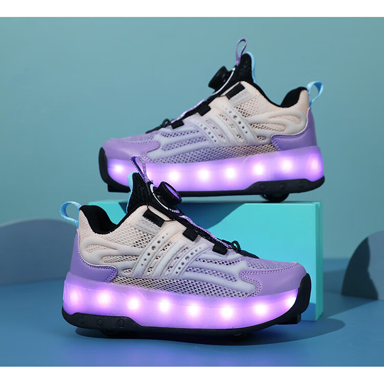 BKG Boys' Autumn New Breathable Mesh Sports Roller Skates for Students, Girls' X25533-B15 35
