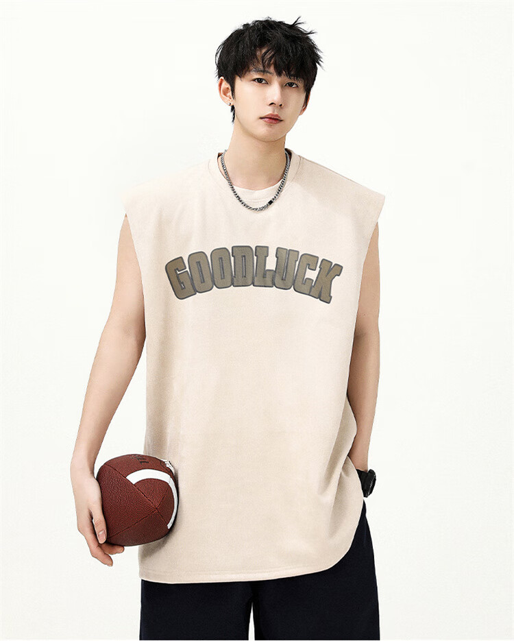 I'M DAVID Men's Round Neck Sports Tank Top, Sweat-Wicking Breathable Sleeveless T-Shirt, Basketball Jersey, Loose Casual Vest 1