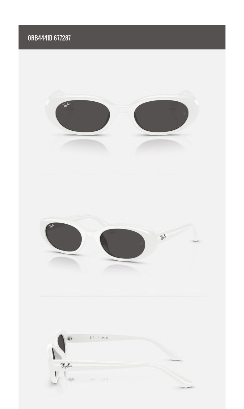 RayBan RayBan (RayBan) Sunglasses for Men And Women, Small Frame Fashionable Narrow Frame 0RB4441D 667787 4