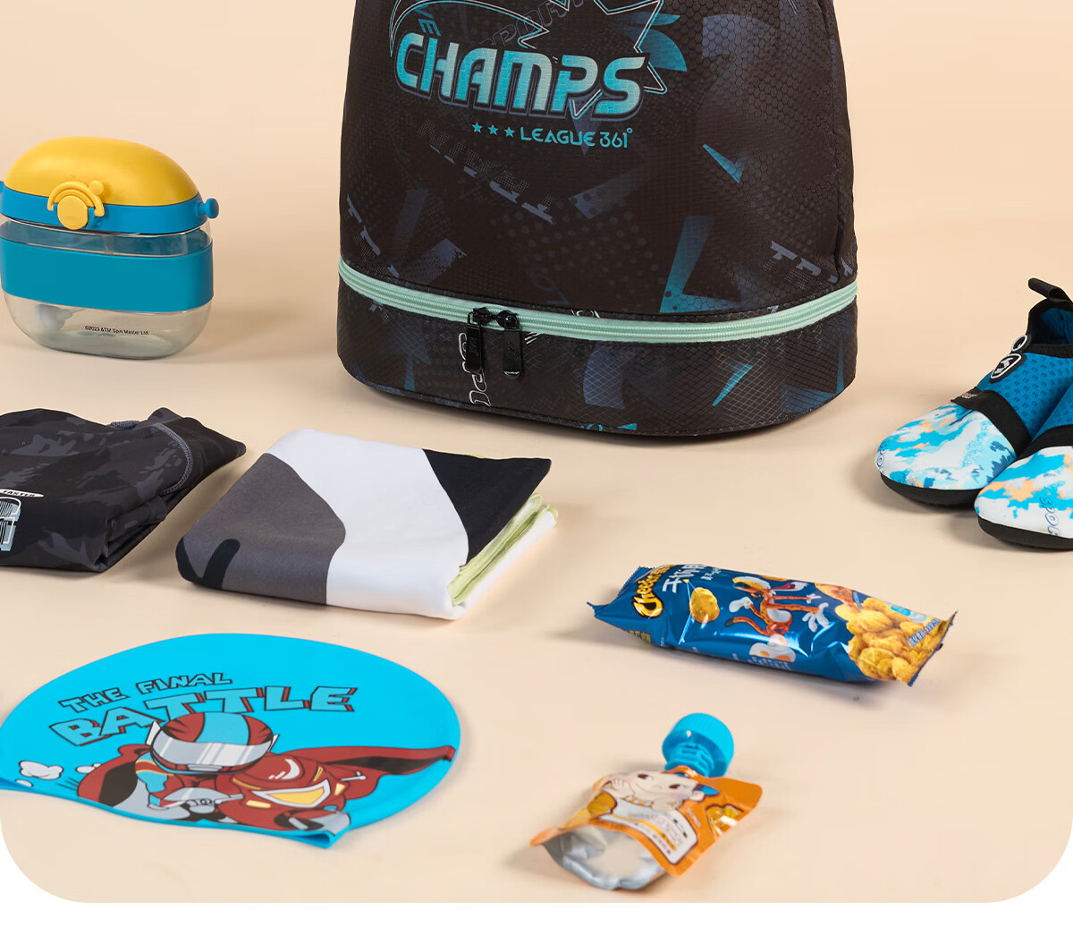 361° Youth Swimming Bag, Dry And Wet Separation Waterproof Storage Bag, Large Capacity Backpack for Boys, Specialized Bag for Childre 7