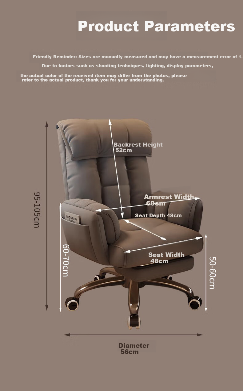 Quanpinwu Sofa Chair, Gaming Chair, Ergonomic Chair, Computer Office Chair, Single Recliner, Lazy Sofa, Backrest Seat 16