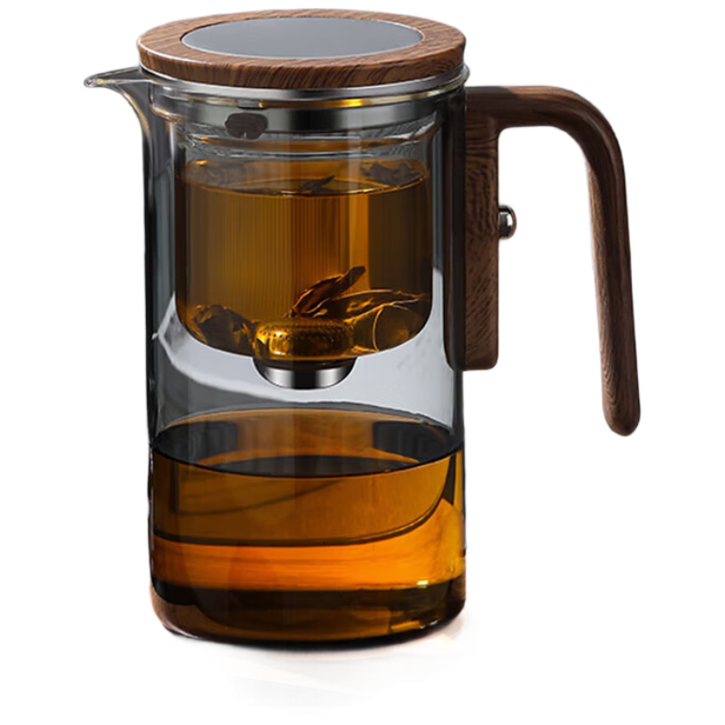 YIHUTEA Floating Cup Tea Infuser with Magnetic Separation, Home Tea Brewing Tool, Glass Filter Tea Maker, Tea Set