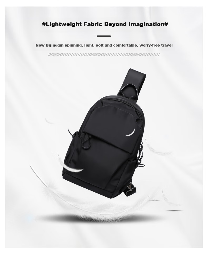 Viney Men's Bag, Fashionable Crossbody Bag, Korean-Style Versatile Shoulder Bag, Simple Oxford Cloth Travel Backpack, Trendy Sports Brand 4