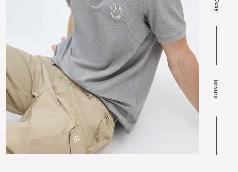 Navigare Italian Small Sailboat Men's Cool-Feeling Elastic Casual Simple Short-Sleeve POLO Shirt 1325525505, Navy Blue, XL 16